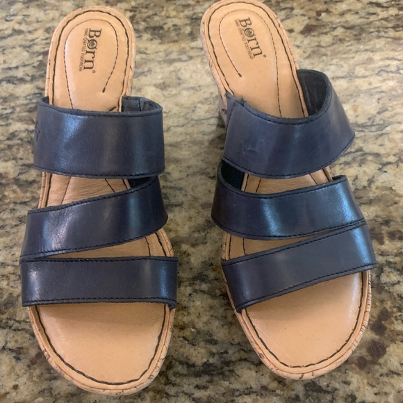 Born Cork Wedge Sandal Size 8 - Picture 2 of 4